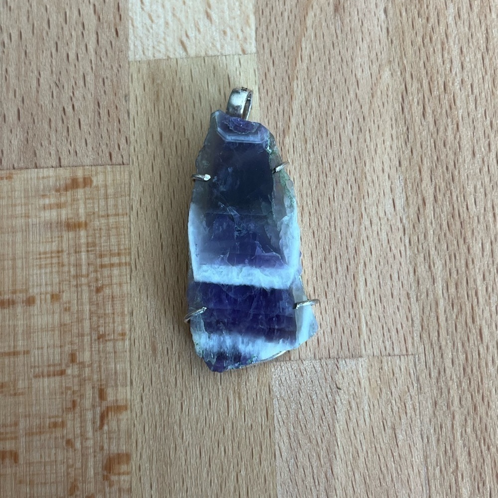Chevron Amethyst Pendant